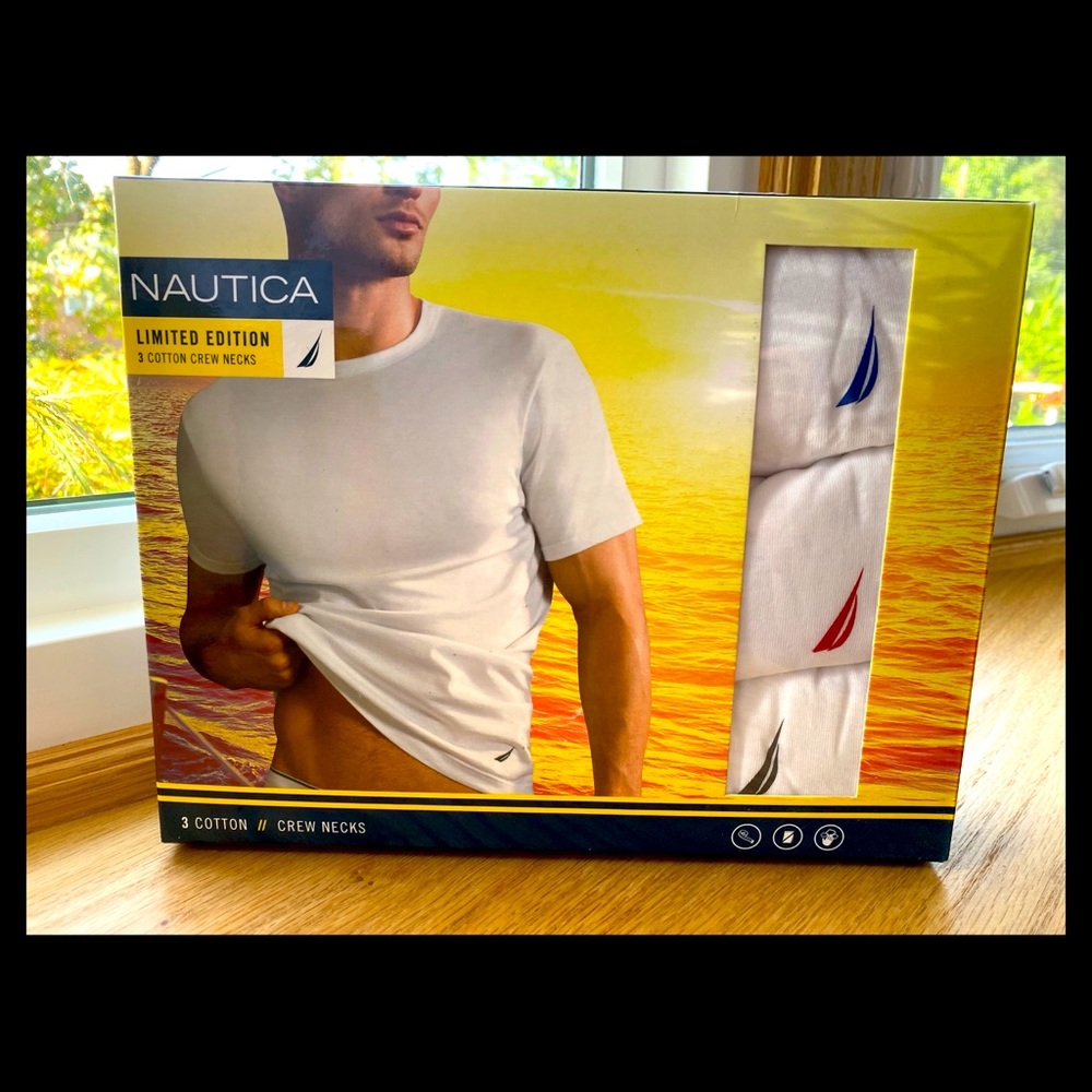 Nautica limited edition crew neck white shirts